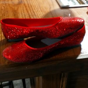 Girls red dress shoes